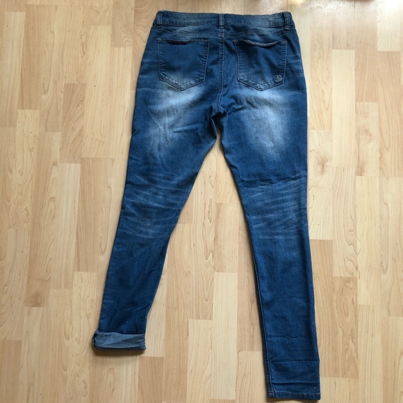 Indigo Rein high-waisted ripped blue skinny jeans - Picture 3 of 4